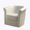 curved accent chair - white