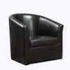 curved accent chair - black