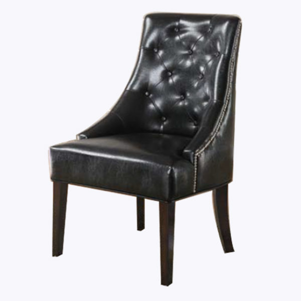 accent chair - tufted black
